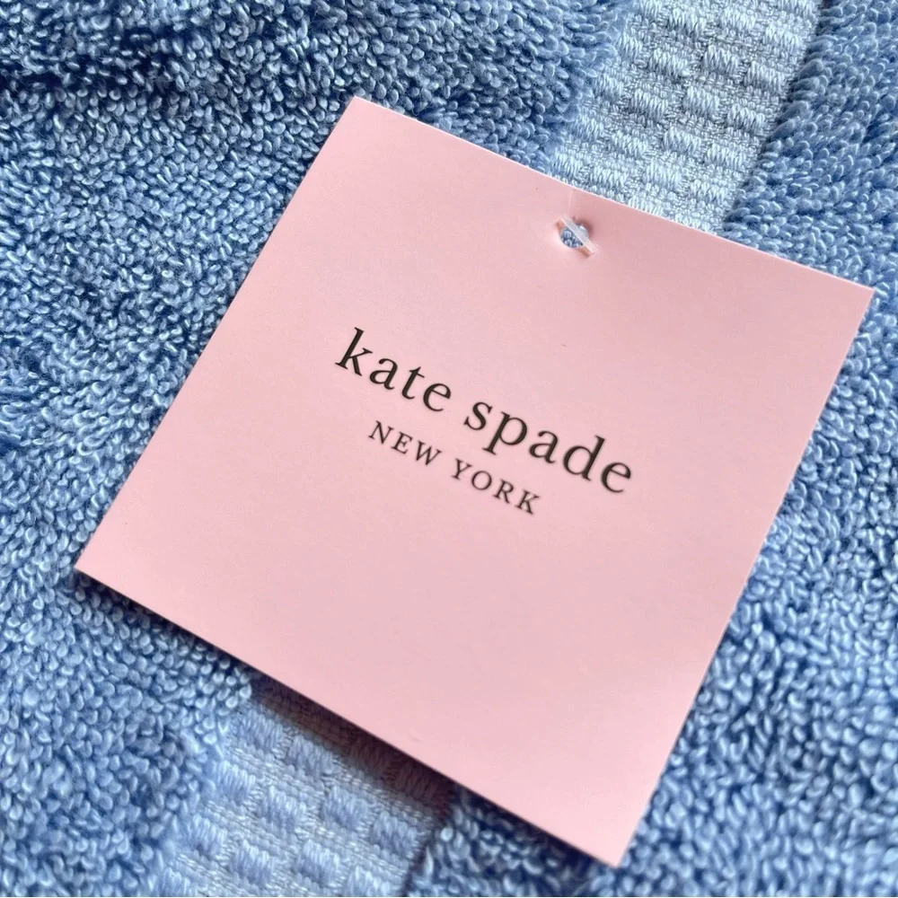 Kate Spade New York 1 Dusty Blue Hand Towel cotton 30”X16” NWT